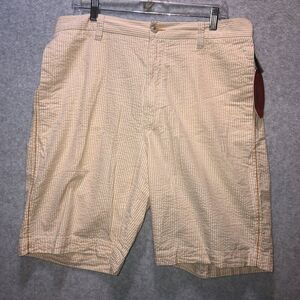 NWT Tommy Bahama Stripe City Men's Shorts 36 Dress Orange Casual Lounge Golf